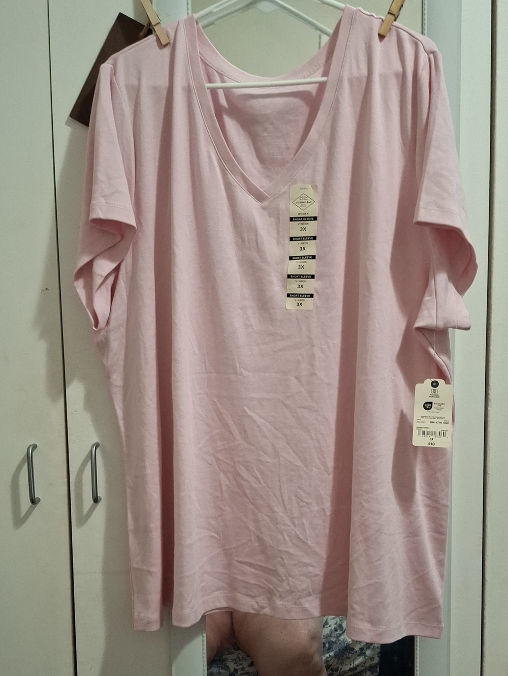 St. John's Bay Light Pink V-Neck Tunic Tee